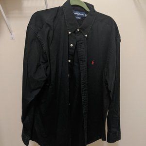 Ralph Lauren Blake Fit XL Men Black Buttondown